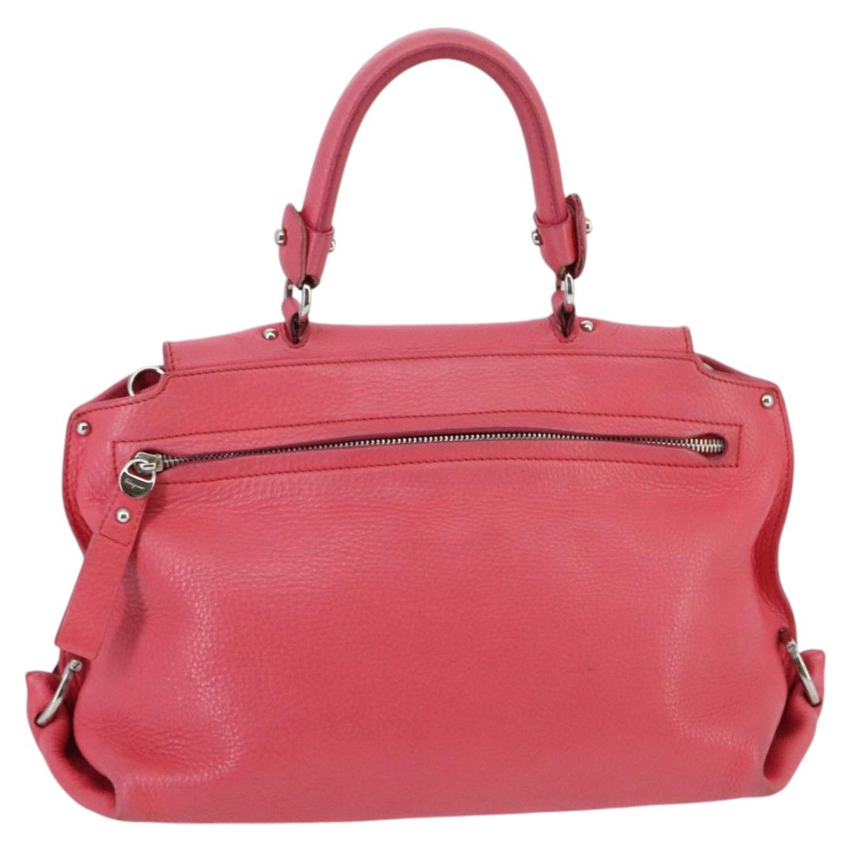 Salvatore Ferragamo Sofia Pink Leather Handbag (Pre-Owned) Size ONE SIZE - 3 Thumbnail
