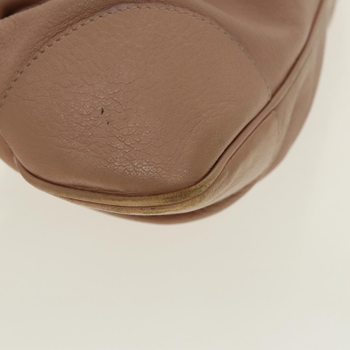 Salvatore Ferragamo Gancini Beige Leather Handbag (Pre-Owned) Size ONE SIZE - 9 Thumbnail
