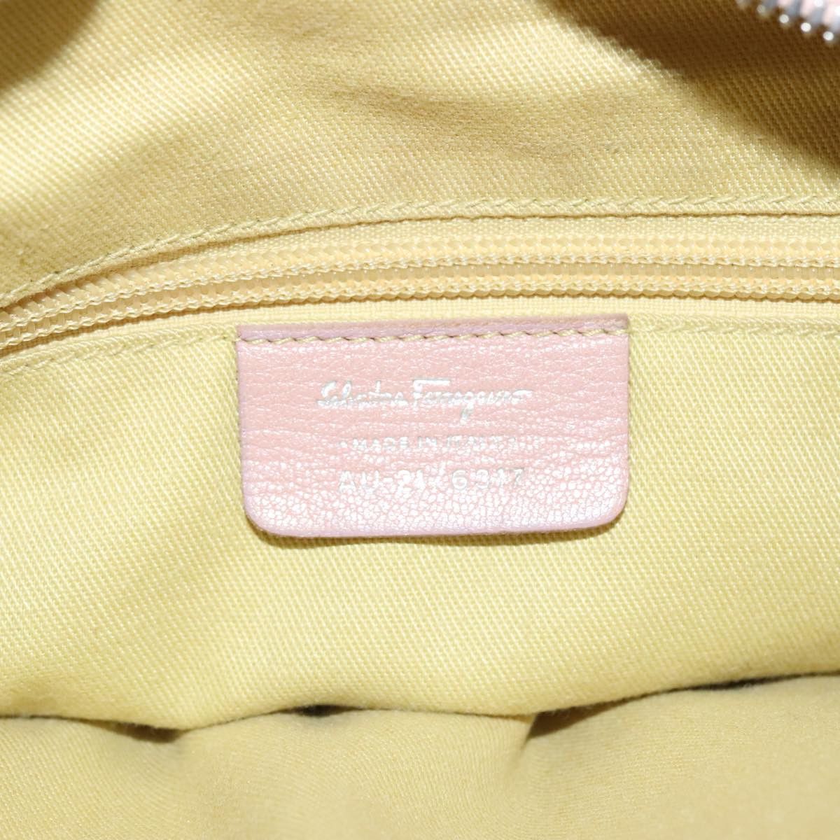 Salvatore Ferragamo Gancini Beige Leather Handbag (Pre-Owned) Size ONE SIZE - 13 Thumbnail