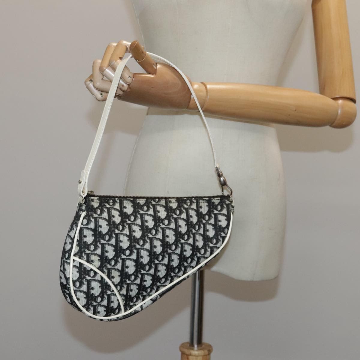Dior Saddle Black Canvas Clutch Bag (Pre-Owned) Size ONE SIZE - 11 Thumbnail