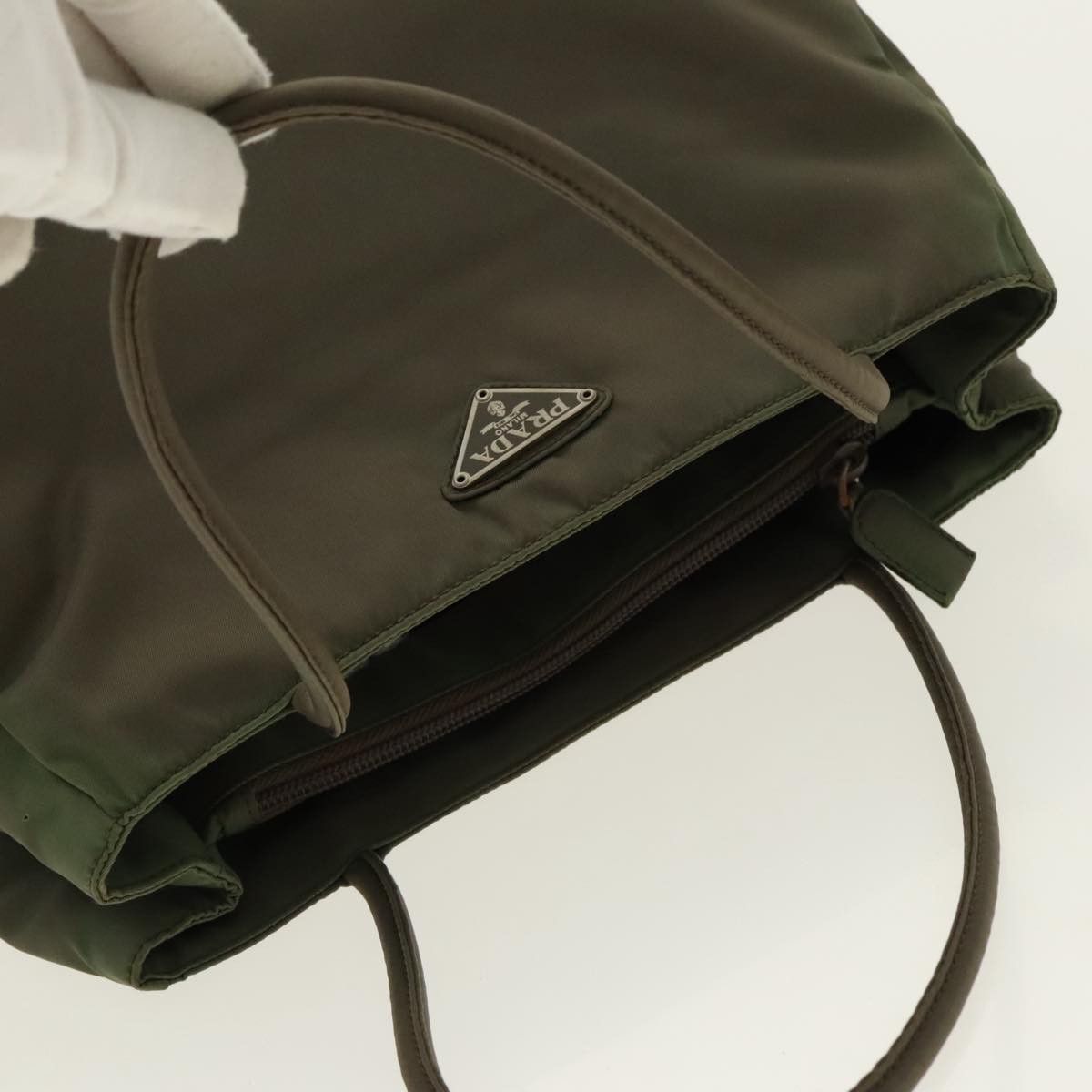 Prada Khaki Synthetic Shoulder Bag (Pre-Owned) Size ONE SIZE - 10 Thumbnail