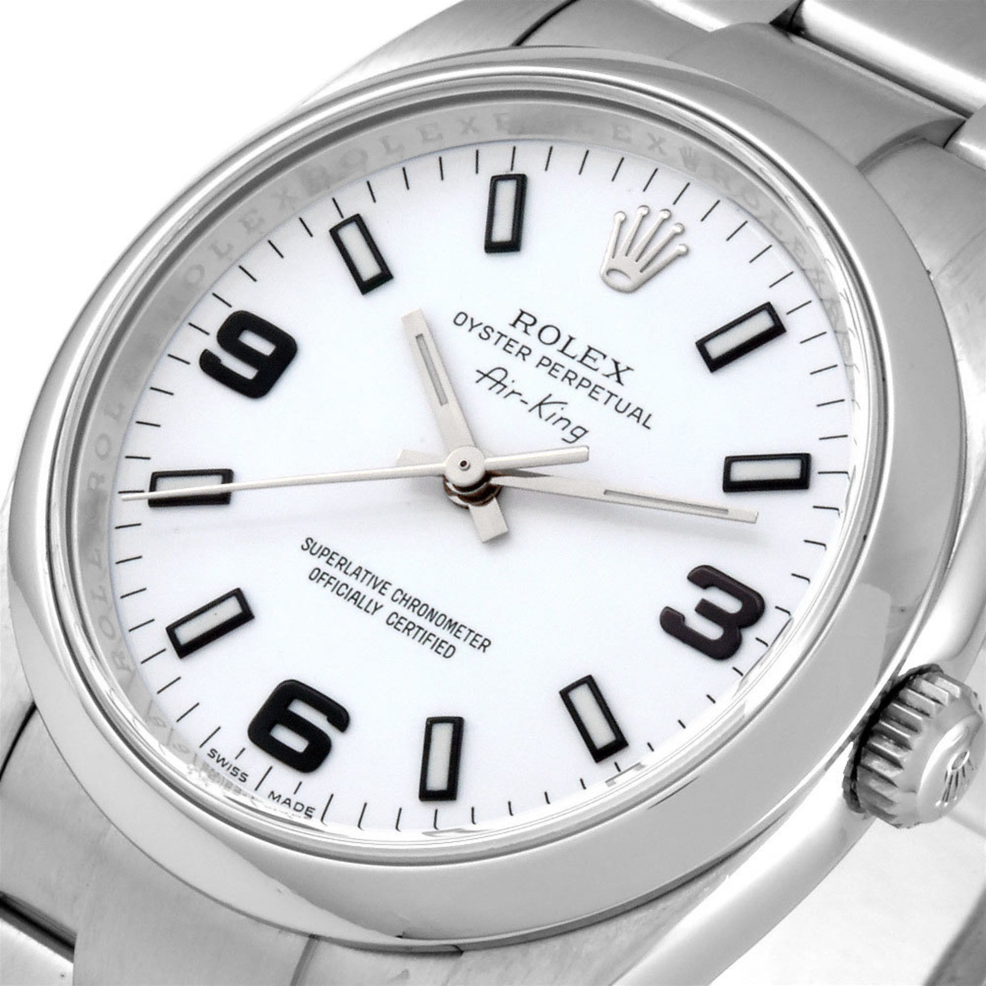 Rolex Rolex 114200 M series (manufactured around 2007) Automatic watch, white dial, stainless steel, men's Size ONE SIZE - 7 Thumbnail
