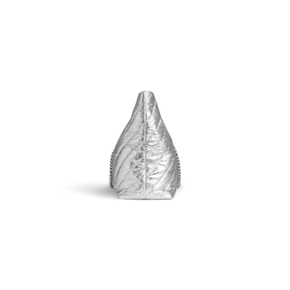Balenciaga Crush Large Carry All Tote Bag Metallized Quilted in Silver Size ONE SIZE - 3 Thumbnail