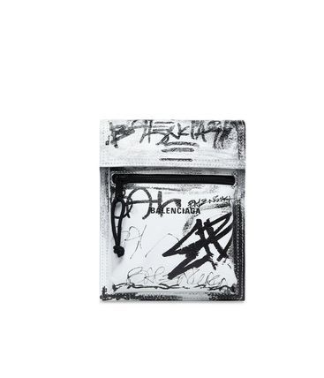 Balenciaga Explorer Small Pouch with Strap Graffiti Size ONE SIZE - 4 Thumbnail