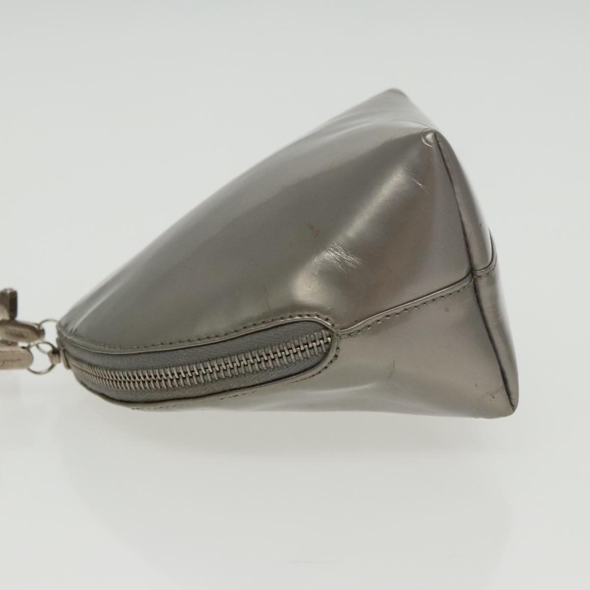 Salvatore Ferragamo Gancini Silver Leather Handbag (Pre-Owned) Size ONE SIZE - 4 Thumbnail