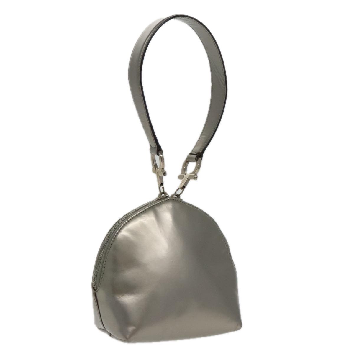 Salvatore Ferragamo Gancini Silver Leather Handbag (Pre-Owned) Size ONE SIZE - 20 Thumbnail