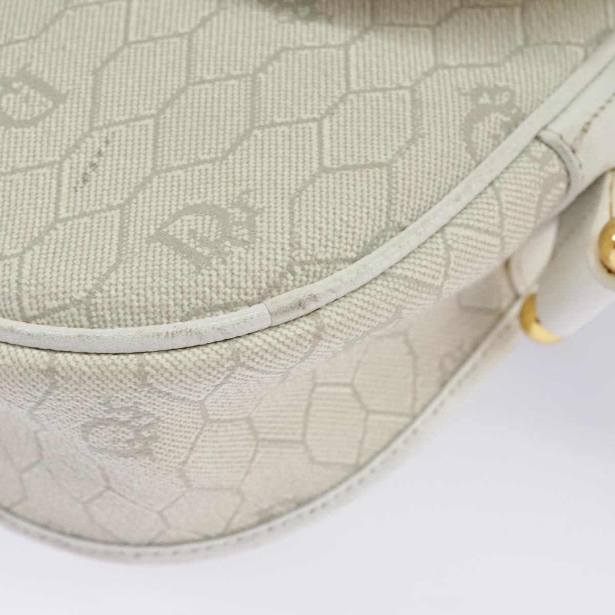 Dior Honeycomb Beige Canvas Shoulder Bag (Pre-Owned) Size ONE SIZE - 14 Thumbnail