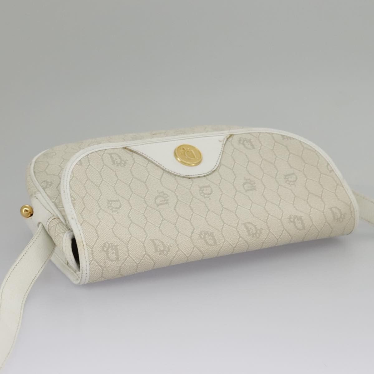 Dior Honeycomb Beige Canvas Shoulder Bag (Pre-Owned) Size ONE SIZE - 7 Thumbnail