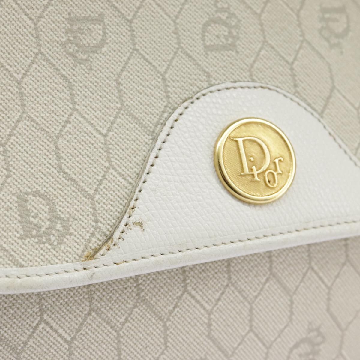 Dior Honeycomb Beige Canvas Shoulder Bag (Pre-Owned) Size ONE SIZE - 18 Thumbnail