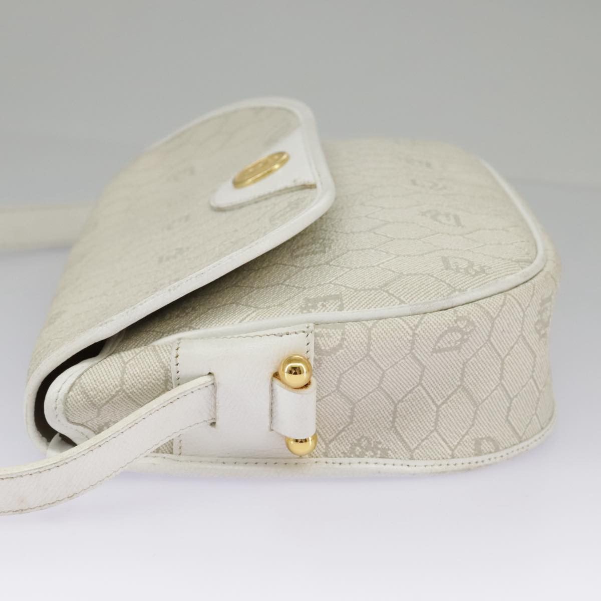Dior Honeycomb Beige Canvas Shoulder Bag (Pre-Owned) Size ONE SIZE - 5 Thumbnail