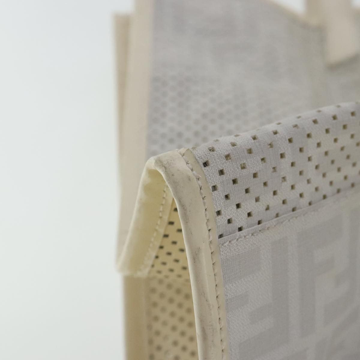 Fendi White Canvas Tote Bag (Pre-Owned) Size ONE SIZE - 6 Thumbnail