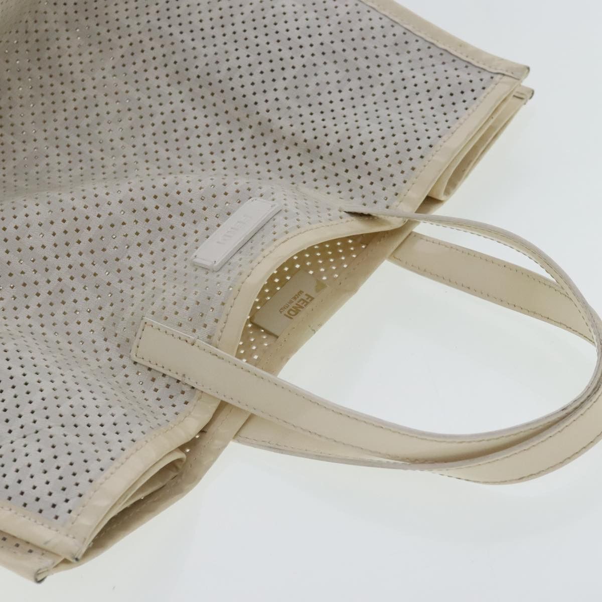 Fendi White Canvas Tote Bag (Pre-Owned) Size ONE SIZE - 11 Thumbnail