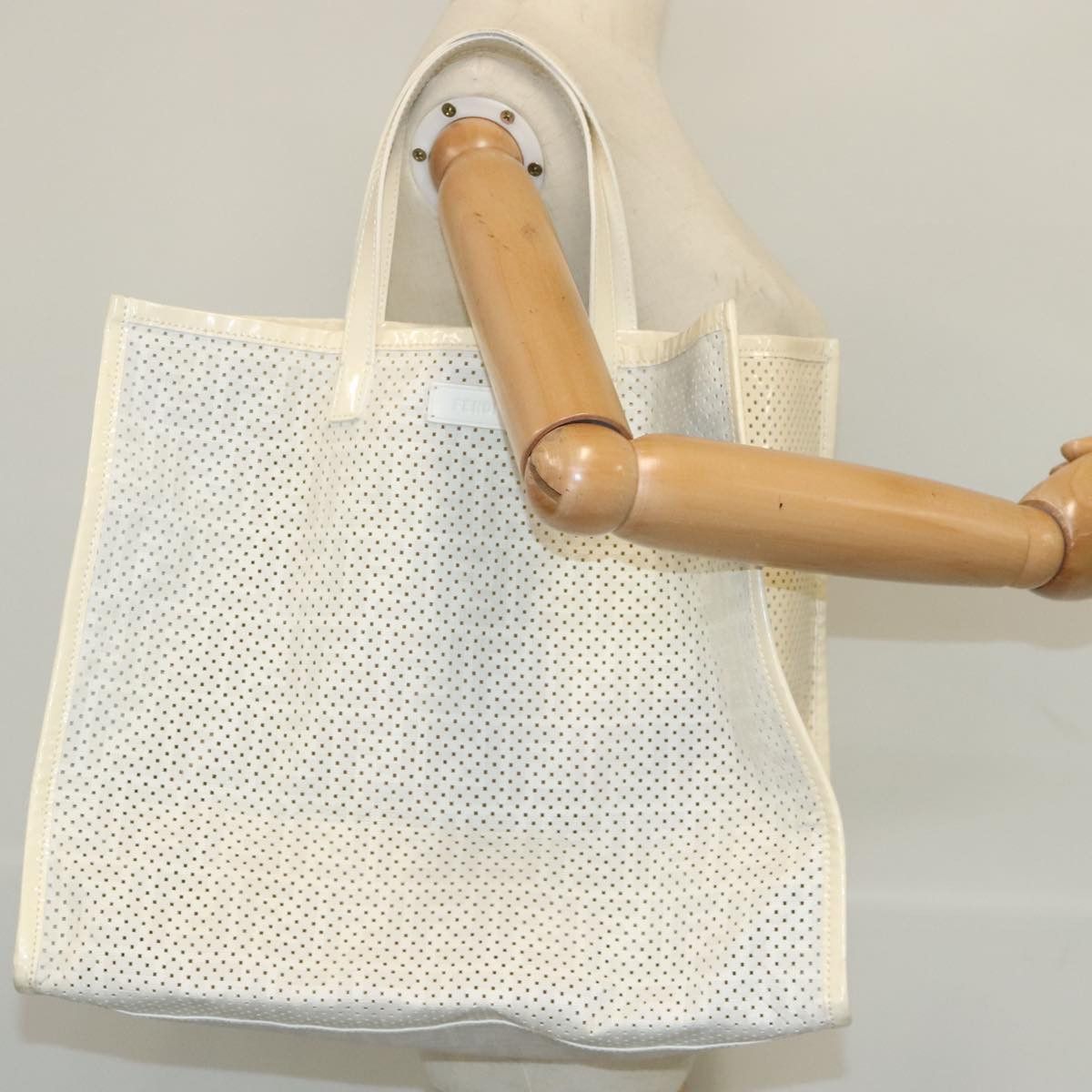 Fendi White Canvas Tote Bag (Pre-Owned) Size ONE SIZE - 15 Thumbnail