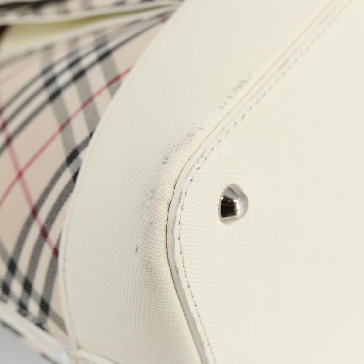 Burberry Nova Check Beige Canvas Handbag (Pre-Owned) Size ONE SIZE - 10 Thumbnail
