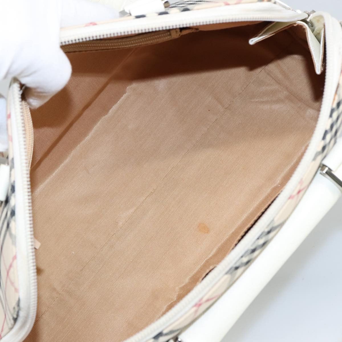 Burberry Nova Check Beige Canvas Handbag (Pre-Owned) Size ONE SIZE - 12 Thumbnail