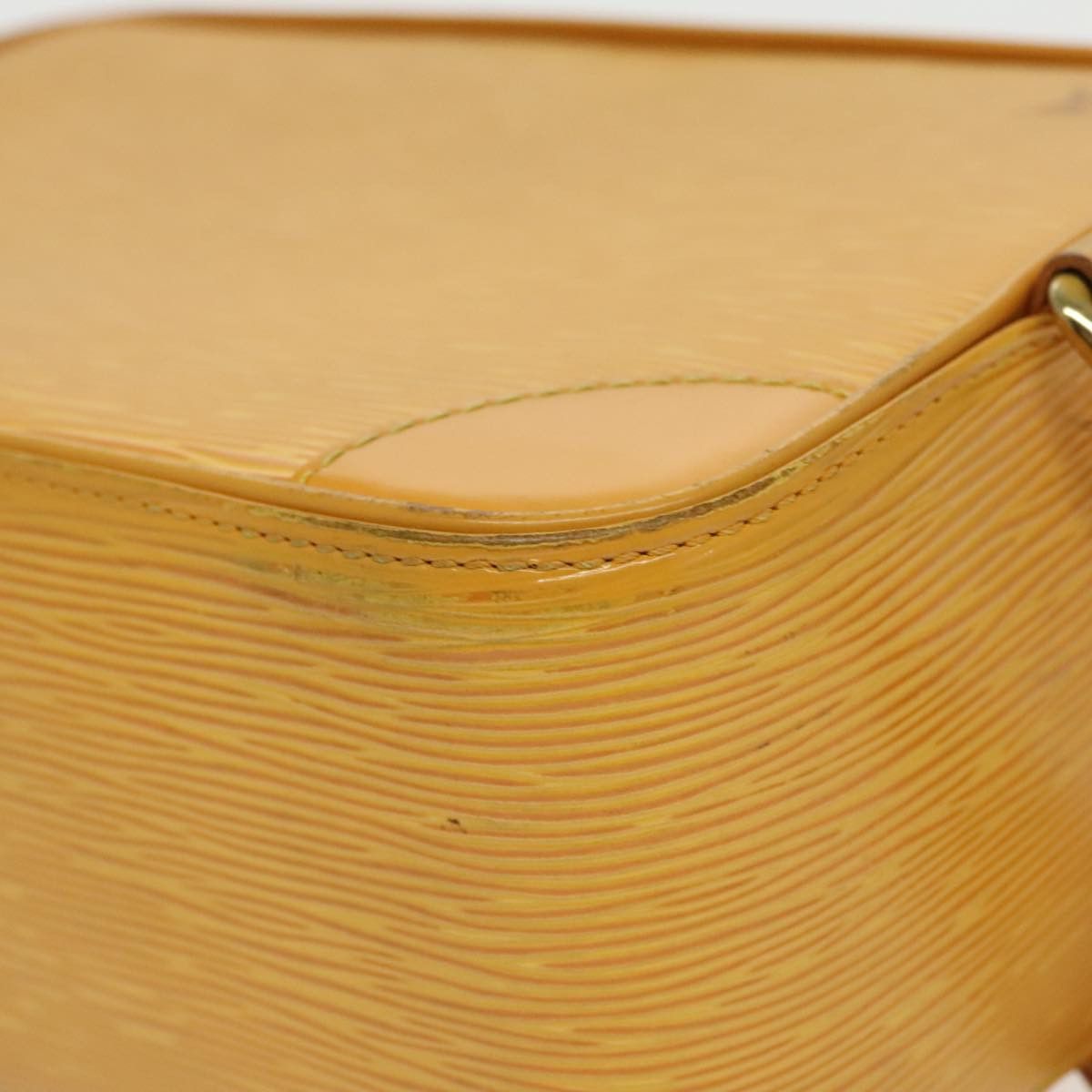 Yellow Leather Clutch Bag (Pre-Owned)