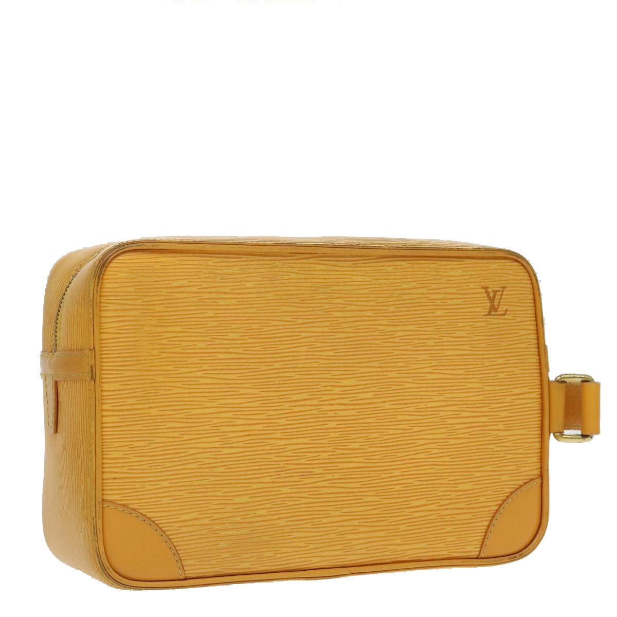 Yellow Leather Clutch Bag (Pre-Owned)