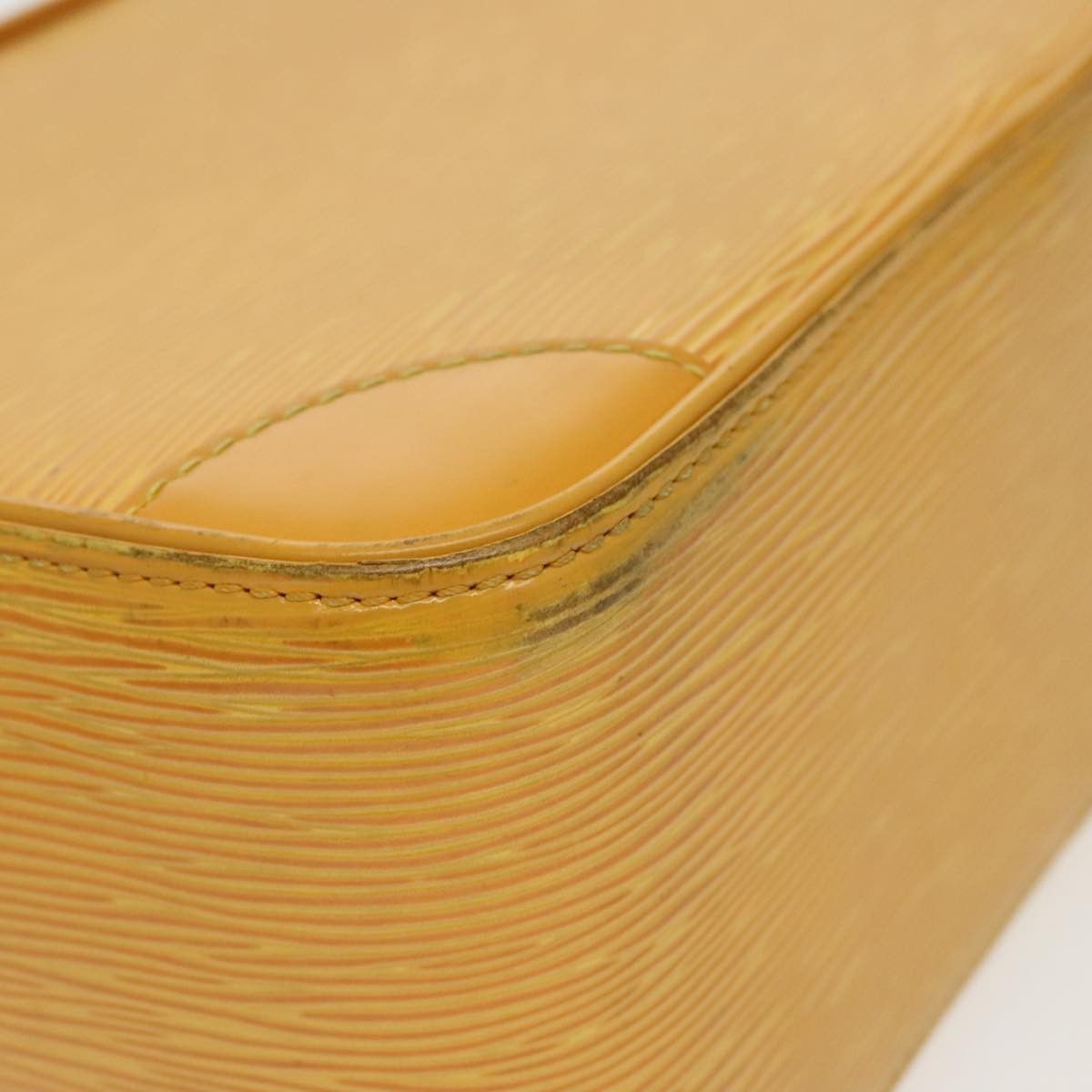 Yellow Leather Clutch Bag (Pre-Owned)