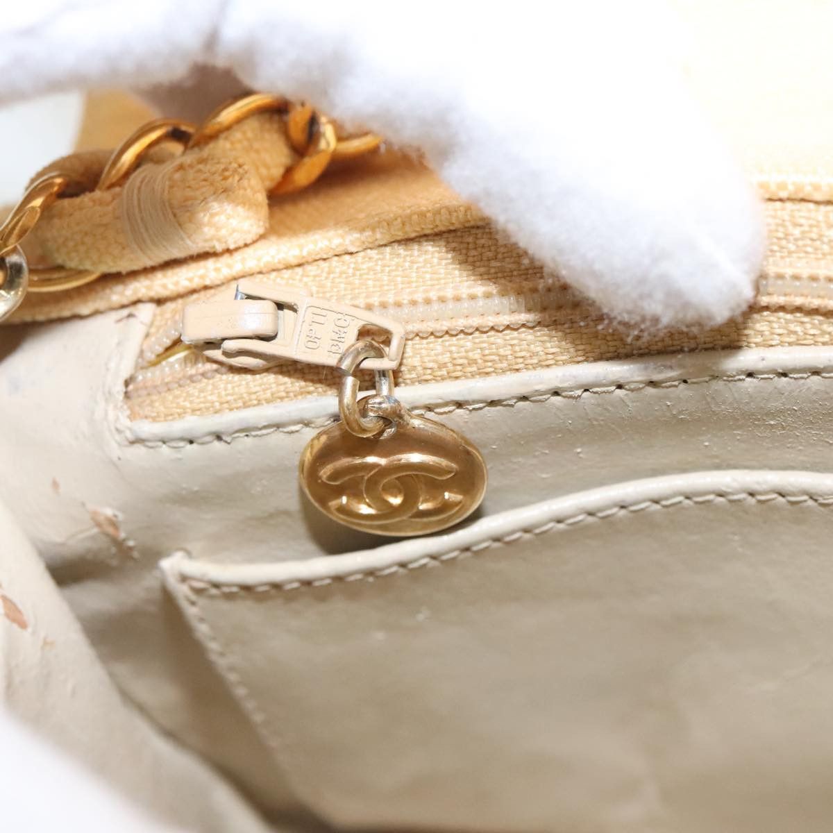 Chanel Diana Yellow Canvas Shoulder Bag (Pre-Owned) Size ONE SIZE - 11 Thumbnail