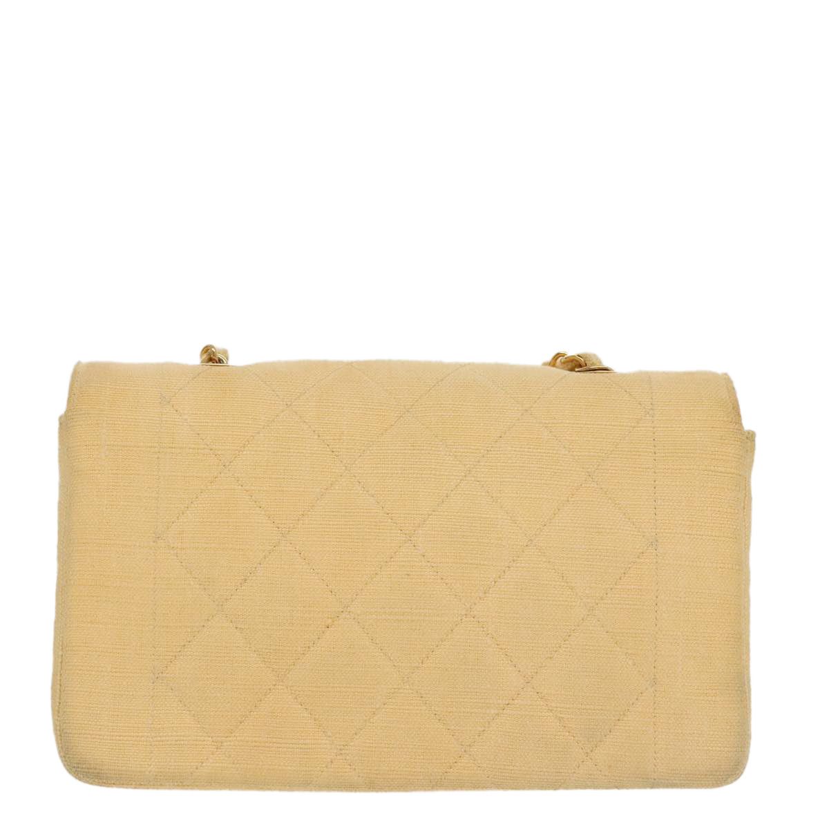 Chanel Diana Yellow Canvas Shoulder Bag (Pre-Owned) Size ONE SIZE - 2 Thumbnail