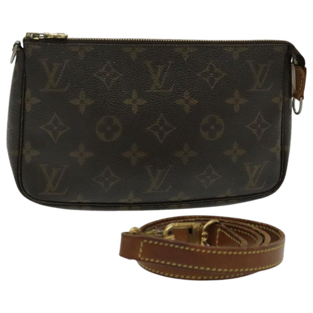Louis Vuitton Pochette Accessoire Brown Canvas Clutch Bag (Pre-Owned) Size ONE SIZE - 14 Thumbnail