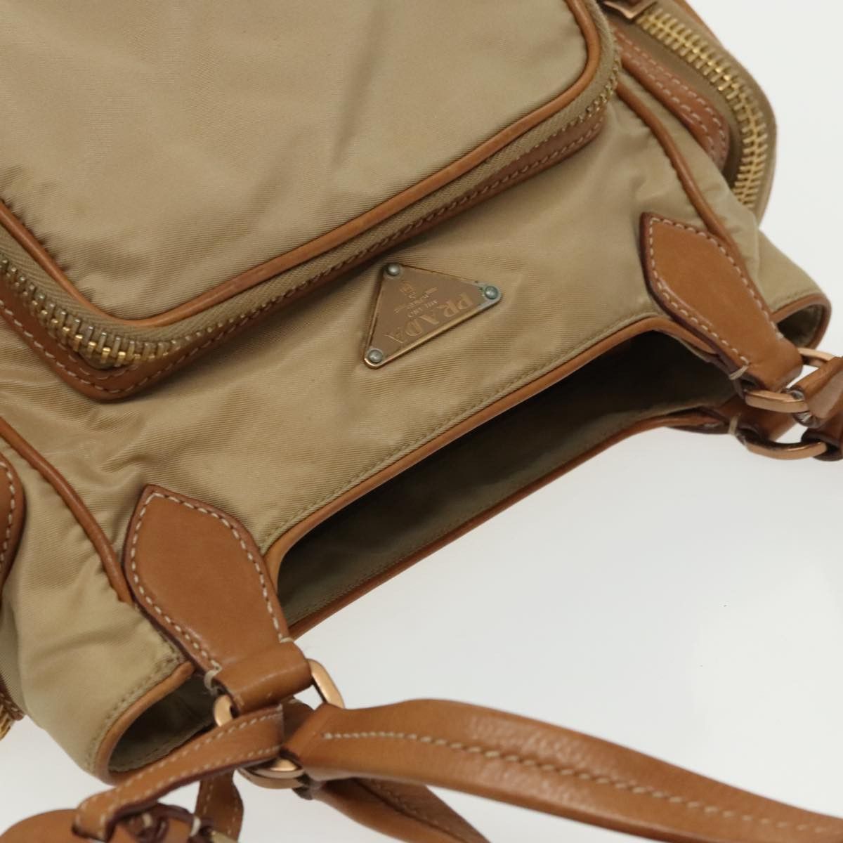 Prada Beige Synthetic Handbag (Pre-Owned) Size ONE SIZE - 5 Thumbnail