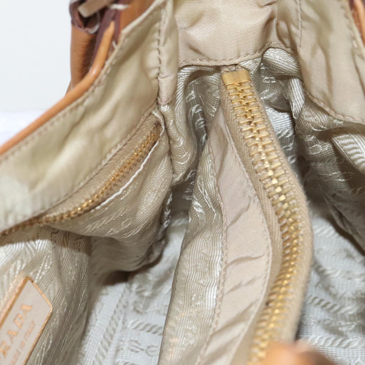Prada Beige Synthetic Handbag (Pre-Owned) Size ONE SIZE - 17 Thumbnail