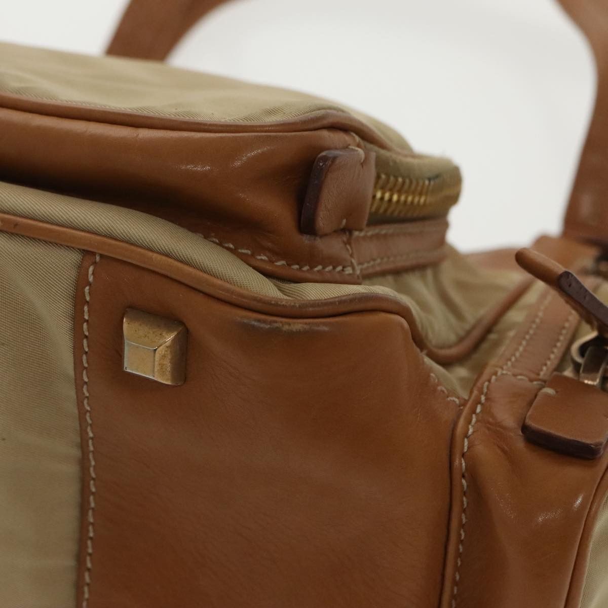 Prada Beige Synthetic Handbag (Pre-Owned) Size ONE SIZE - 10 Thumbnail