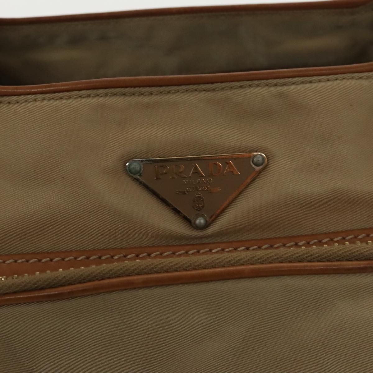 Prada Beige Synthetic Handbag (Pre-Owned) Size ONE SIZE - 13 Thumbnail