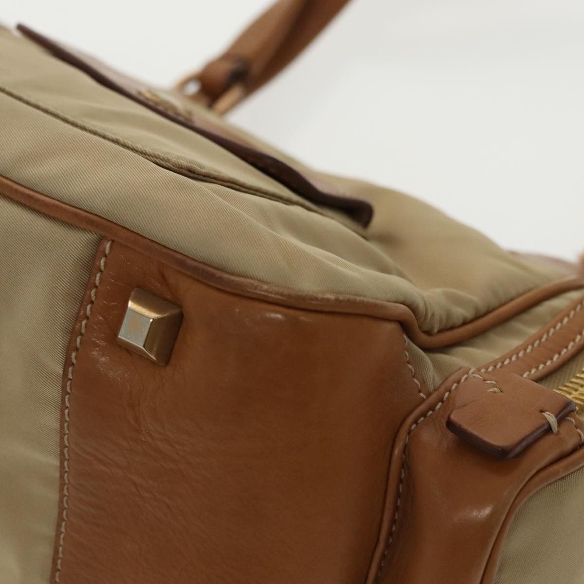 Prada Beige Synthetic Handbag (Pre-Owned) Size ONE SIZE - 12 Thumbnail