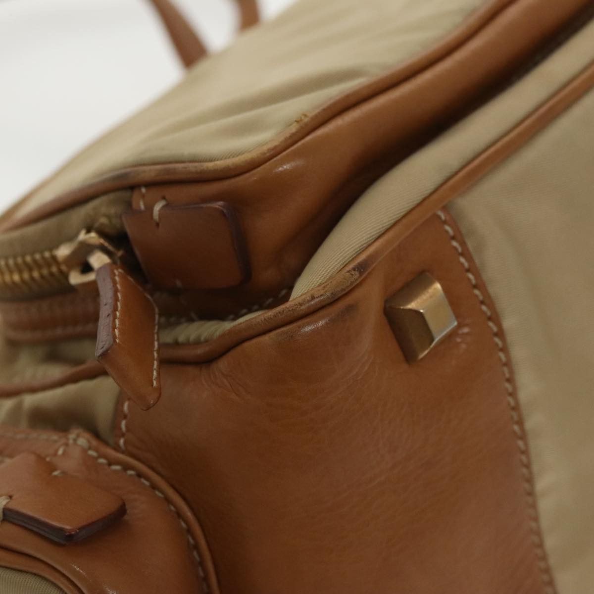 Prada Beige Synthetic Handbag (Pre-Owned) Size ONE SIZE - 9 Thumbnail