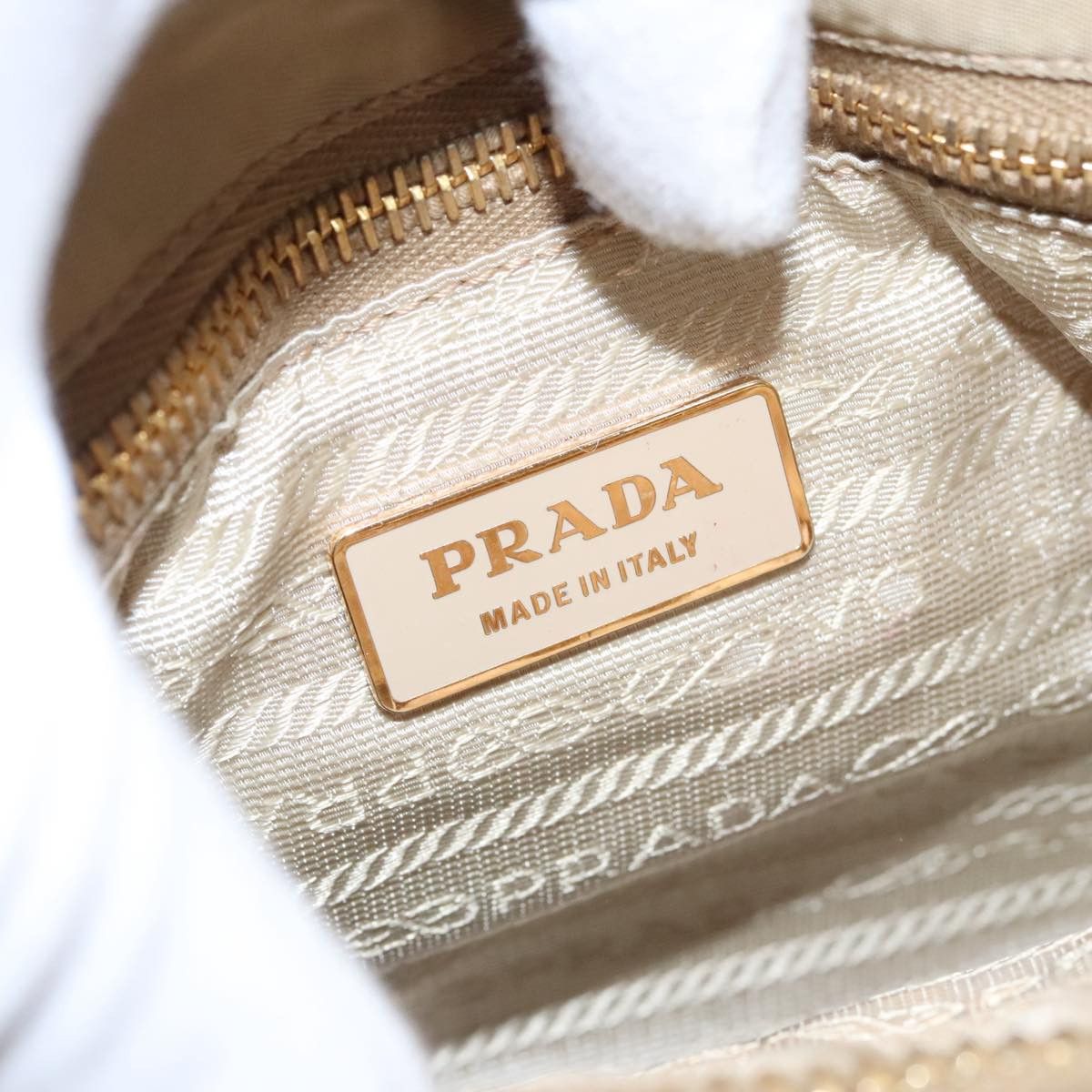 Prada Beige Synthetic Handbag (Pre-Owned) Size ONE SIZE - 15 Thumbnail