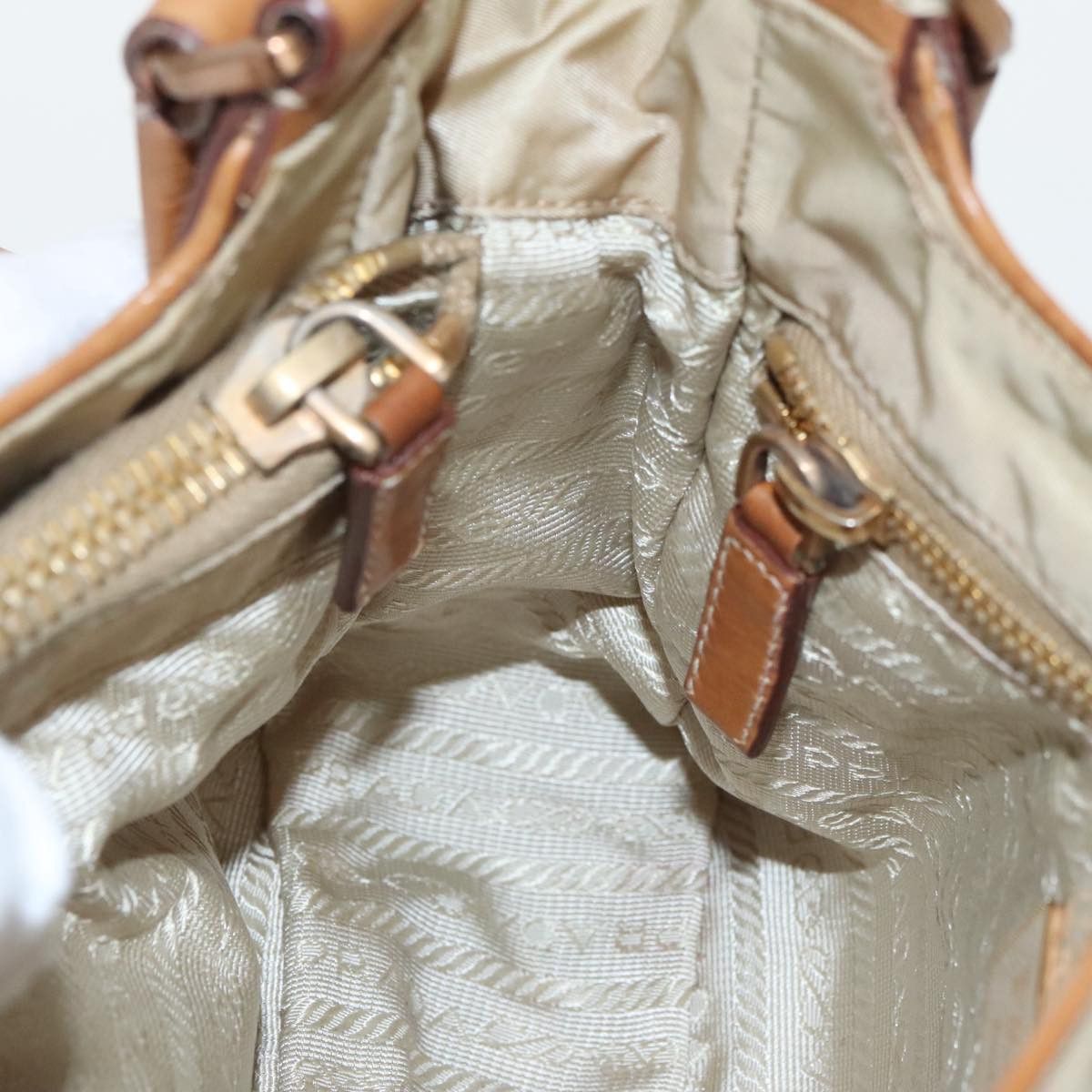 Prada Beige Synthetic Handbag (Pre-Owned) Size ONE SIZE - 18 Thumbnail