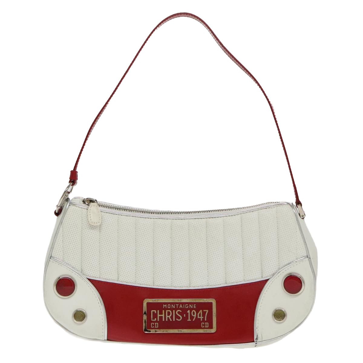 Dior Cadillac White Leather Shoulder Bag (Pre-Owned) Size ONE SIZE - 2 Thumbnail