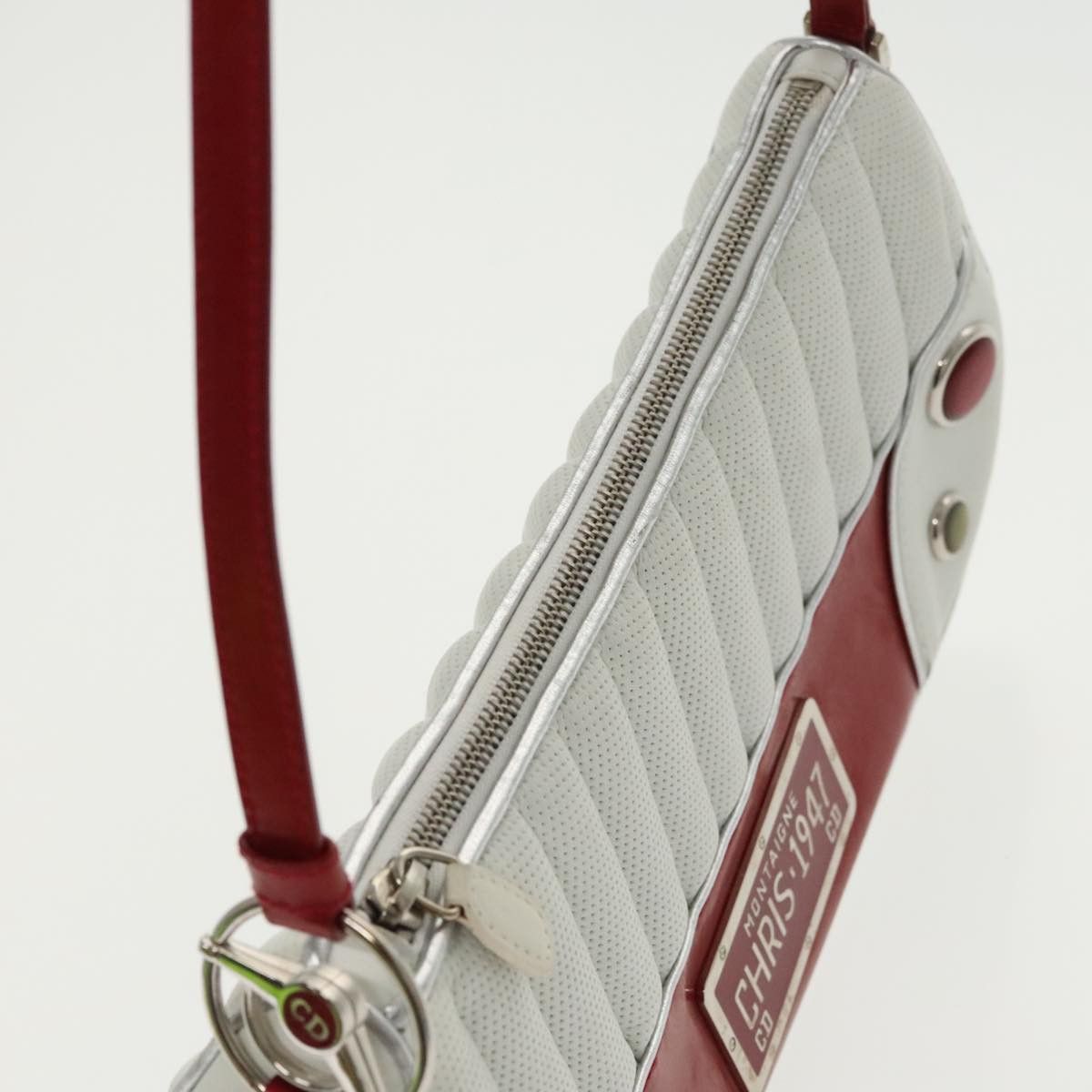 Dior Cadillac White Leather Shoulder Bag (Pre-Owned) Size ONE SIZE - 6 Thumbnail