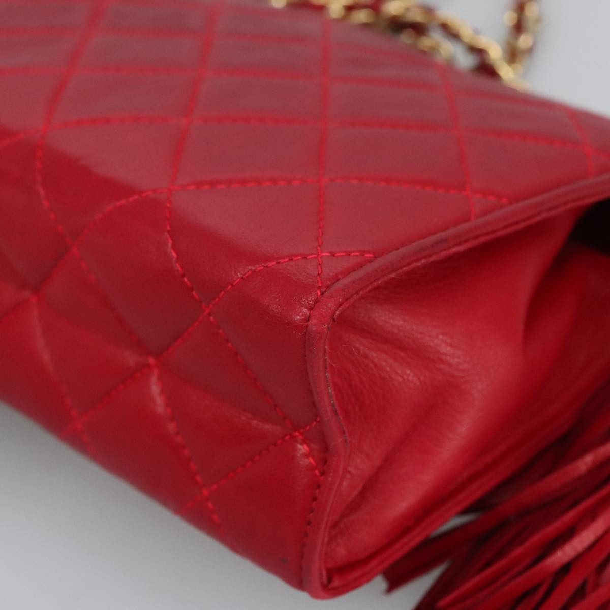 Chanel Cc Red Calfskin Shoulder Bag (Pre-Owned) Size ONE SIZE - 12 Thumbnail