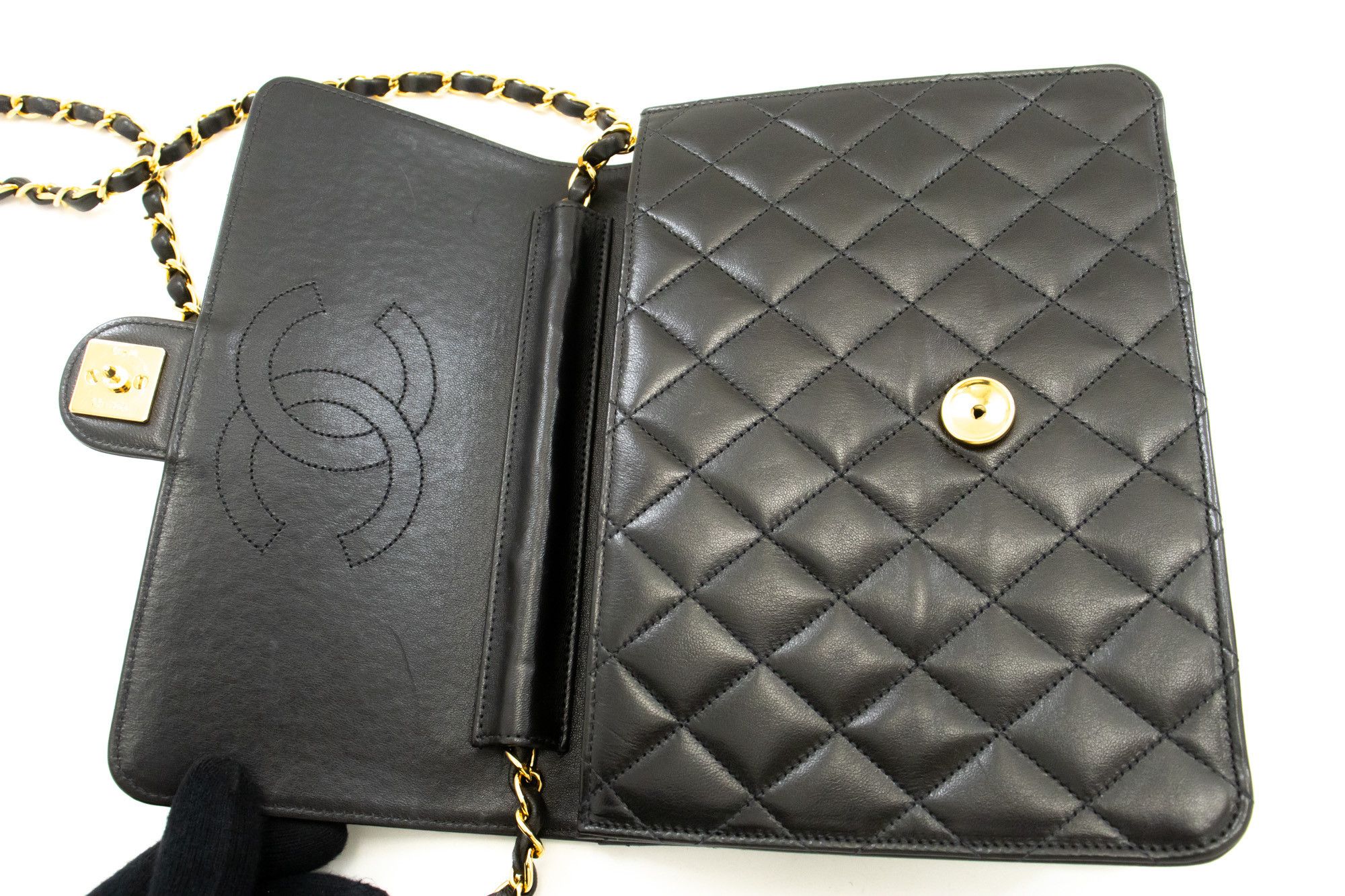 Chanel Black Leather Shoulder Bag (Pre-Owned) Size ONE SIZE - 12 Thumbnail