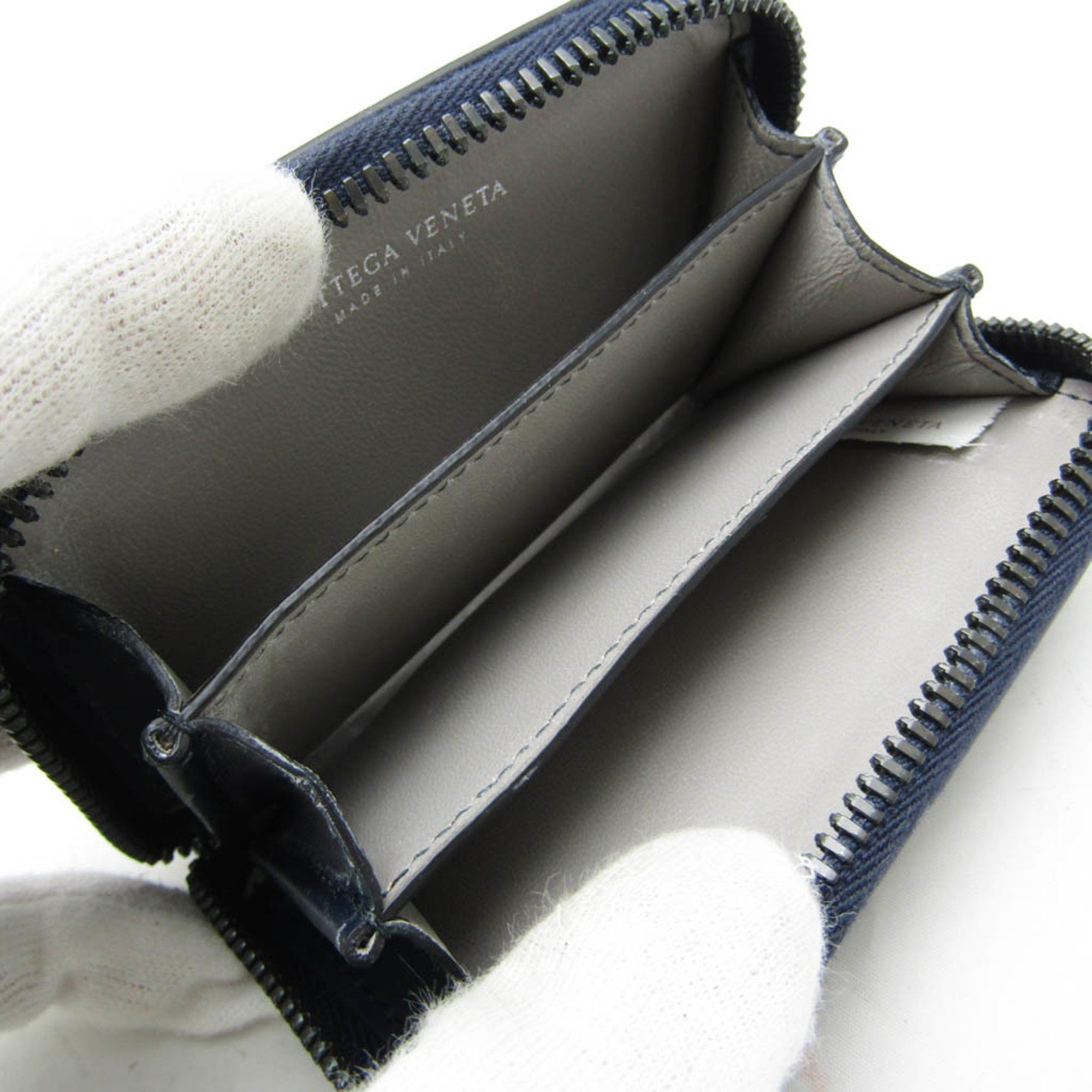 Bottega Veneta Navy Leather Wallet (Pre-Owned) Size ONE SIZE - 7 Thumbnail