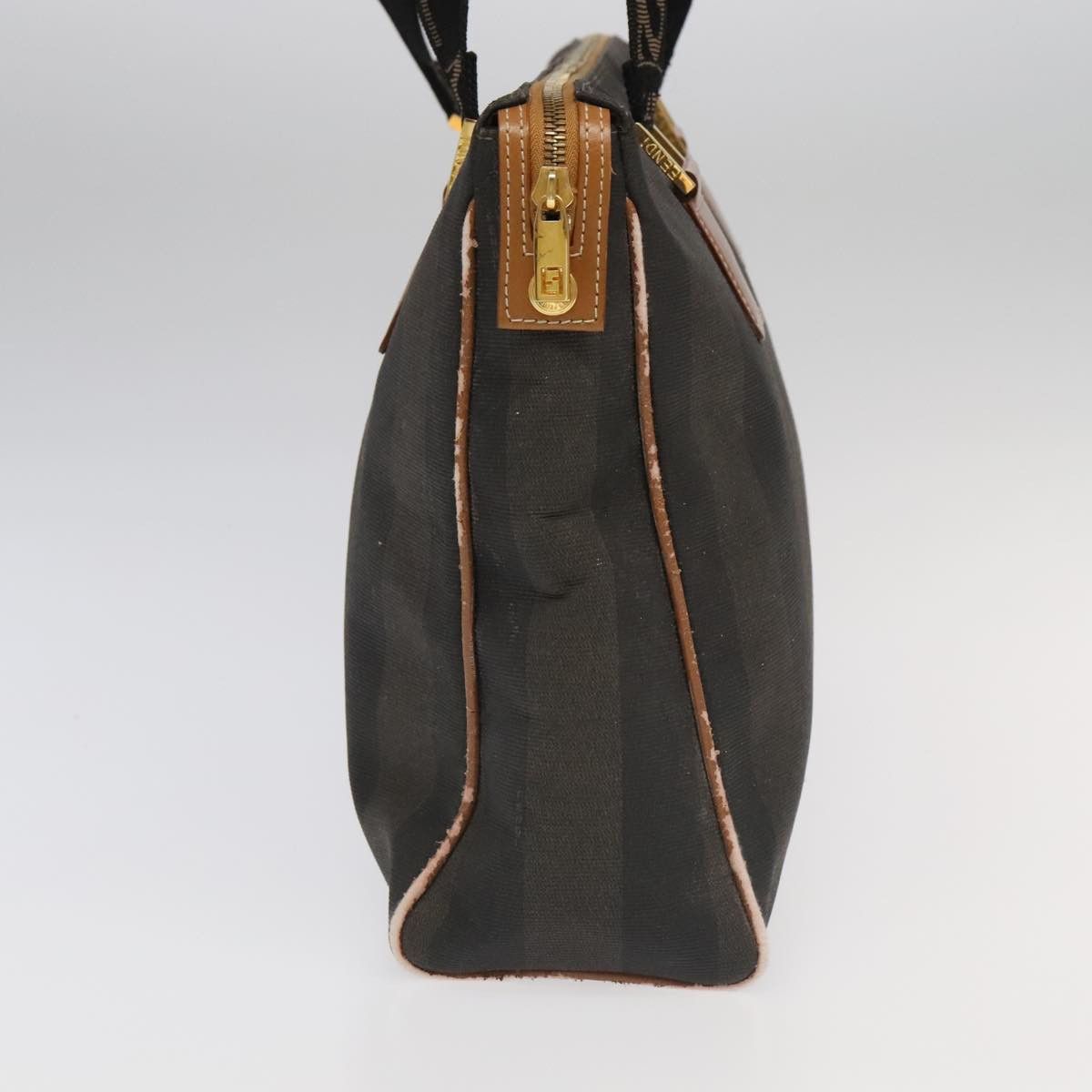 Fendi Pequin Brown Canvas Travel Bag (Pre-Owned) Size ONE SIZE - 4 Thumbnail