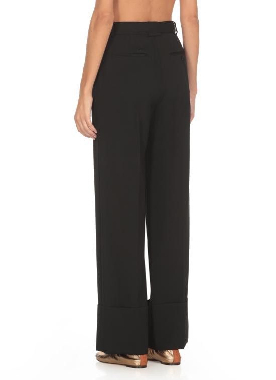Lanvin LANVIN Women Straight Pants RWTR0510 5857H2410 Black Size 26" / US 2 / IT 38 - 4 Thumbnail