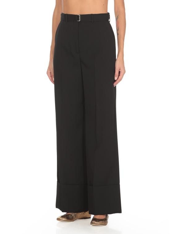 Lanvin LANVIN Women Straight Pants RWTR0510 5857H2410 Black Size 26" / US 2 / IT 38 - 3 Thumbnail