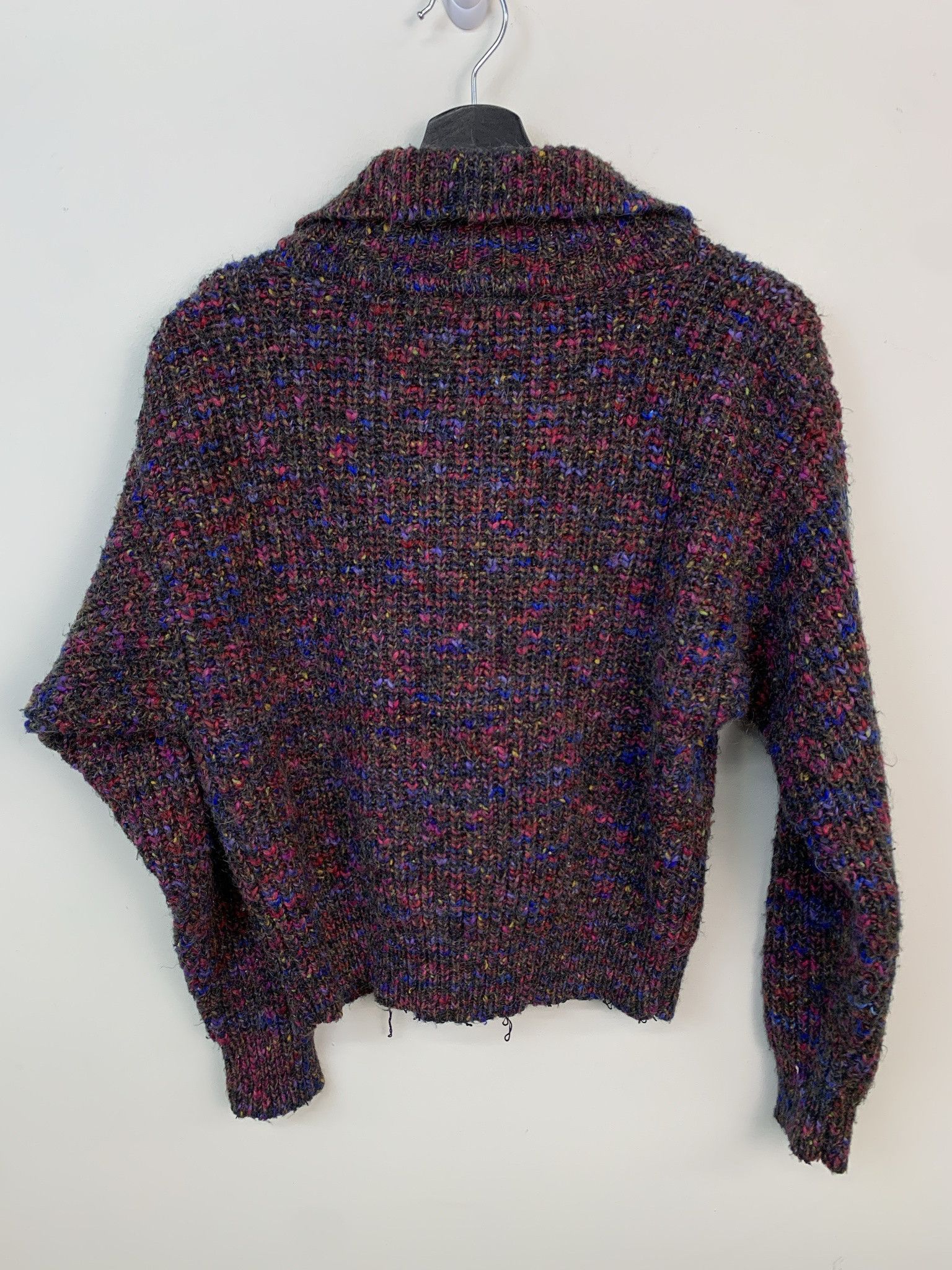 Other Vintage Sweater 1990s Knit Rainbow Mohair Button neck Knit Sweater Size M Size US M / EU 48-50 / 2 - 3 Thumbnail
