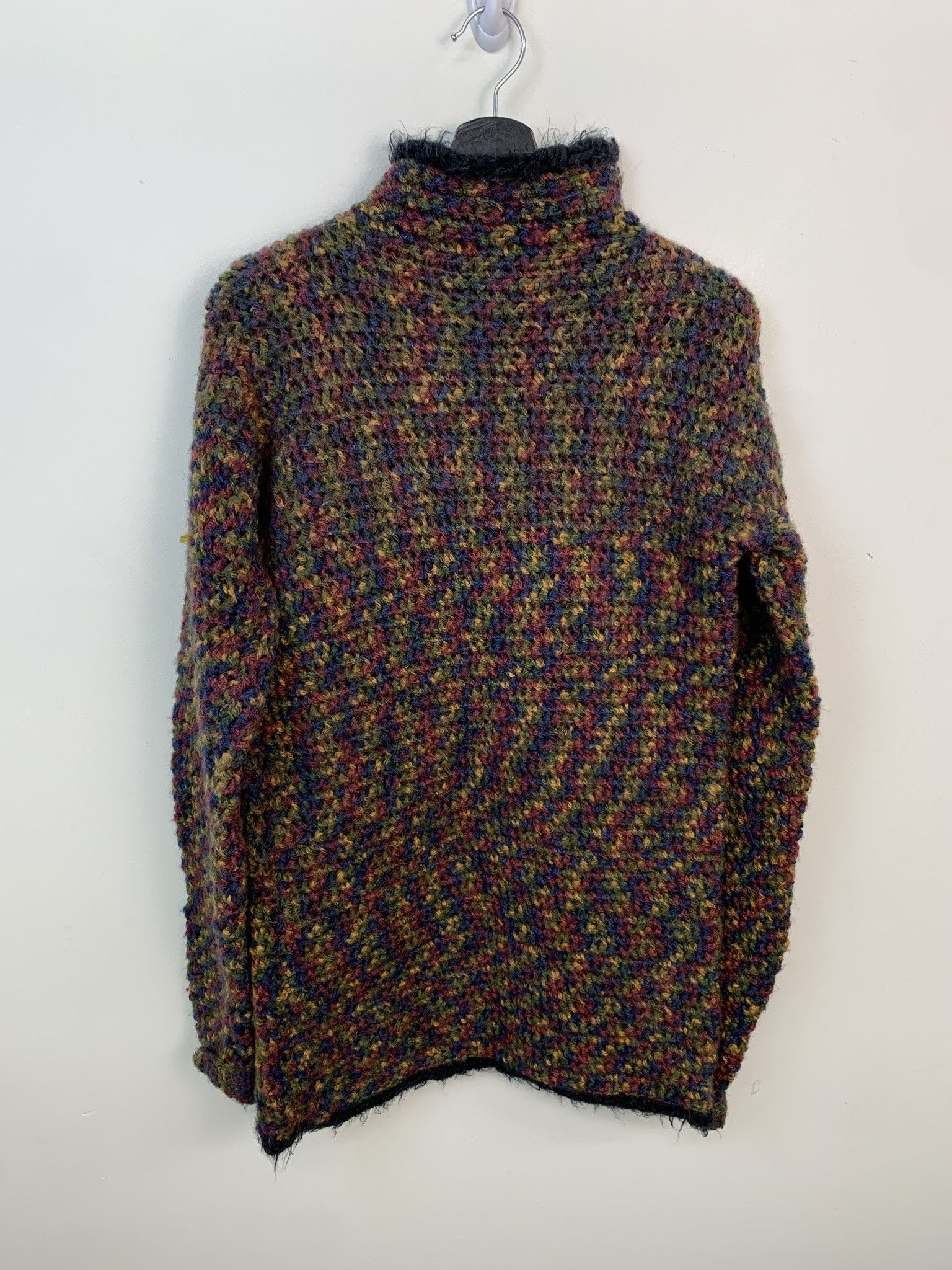 Other Vintage Sweater 1990s Knit Rainbow Weave Mohair Trim Knit Sweater Size S Size US S / EU 44-46 / 1 - 2 Thumbnail