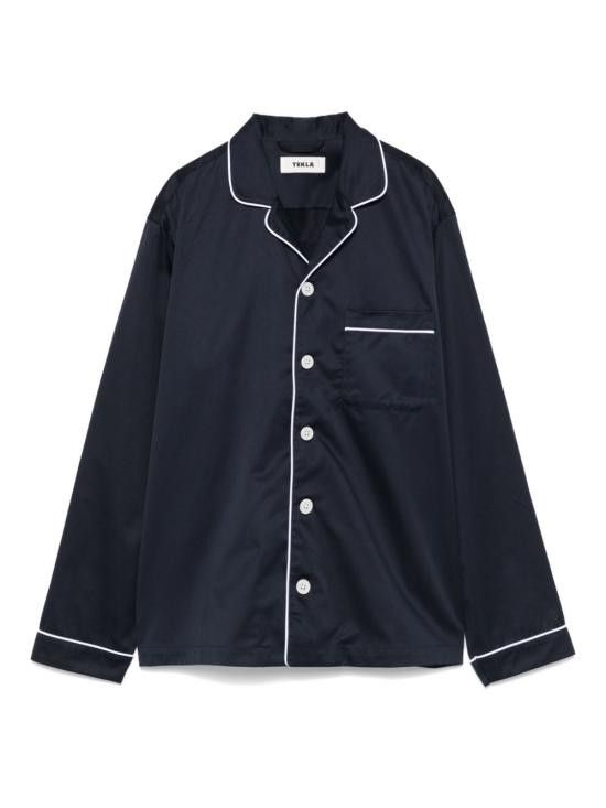 Tekla TEKLA Women Shirts SWTNAV CHELSEA Blue Size L / US 10 / IT 46 - 2 Thumbnail