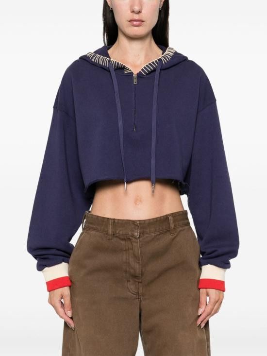 Golden Goose GOLDEN GOOSE Women Hoodies GWP01225 P00163650878 Blue Size L / US 10 / IT 46 - 4 Thumbnail