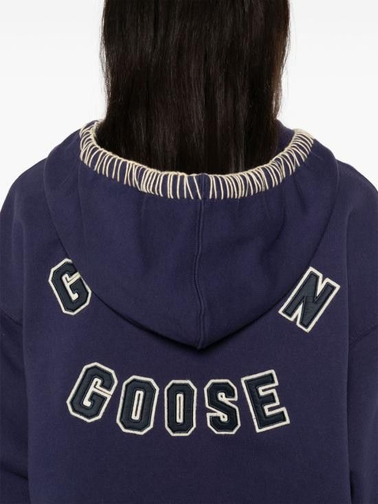 Golden Goose GOLDEN GOOSE Women Hoodies GWP01225 P00163650878 Blue Size L / US 10 / IT 46 - 5 Thumbnail