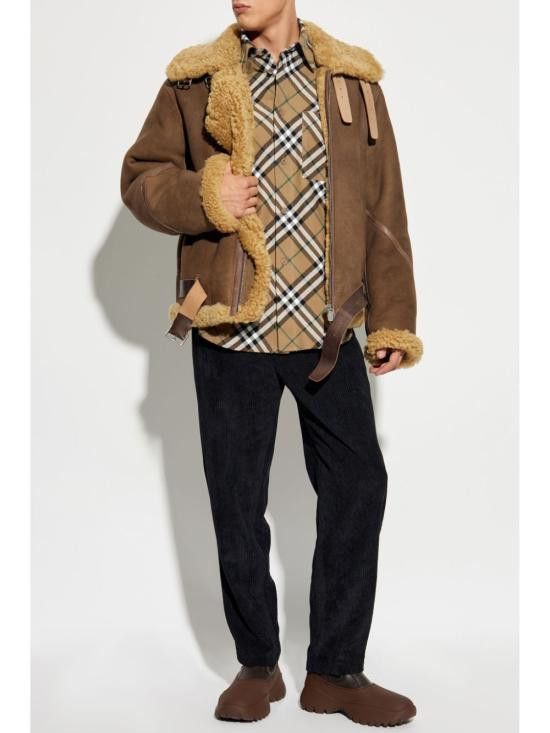 Burberry BURBERRY Men Long Tops 8095342 SIPC1202 Brown Size US S / EU 44-46 / 1 - 4 Thumbnail