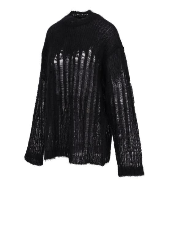 Ann Demeulemeester ANN DEMEULEMEESTER Women Sweater B0012286KN044 099 BLACK Size XS / US 0-2 / IT 36-38 - 2 Thumbnail