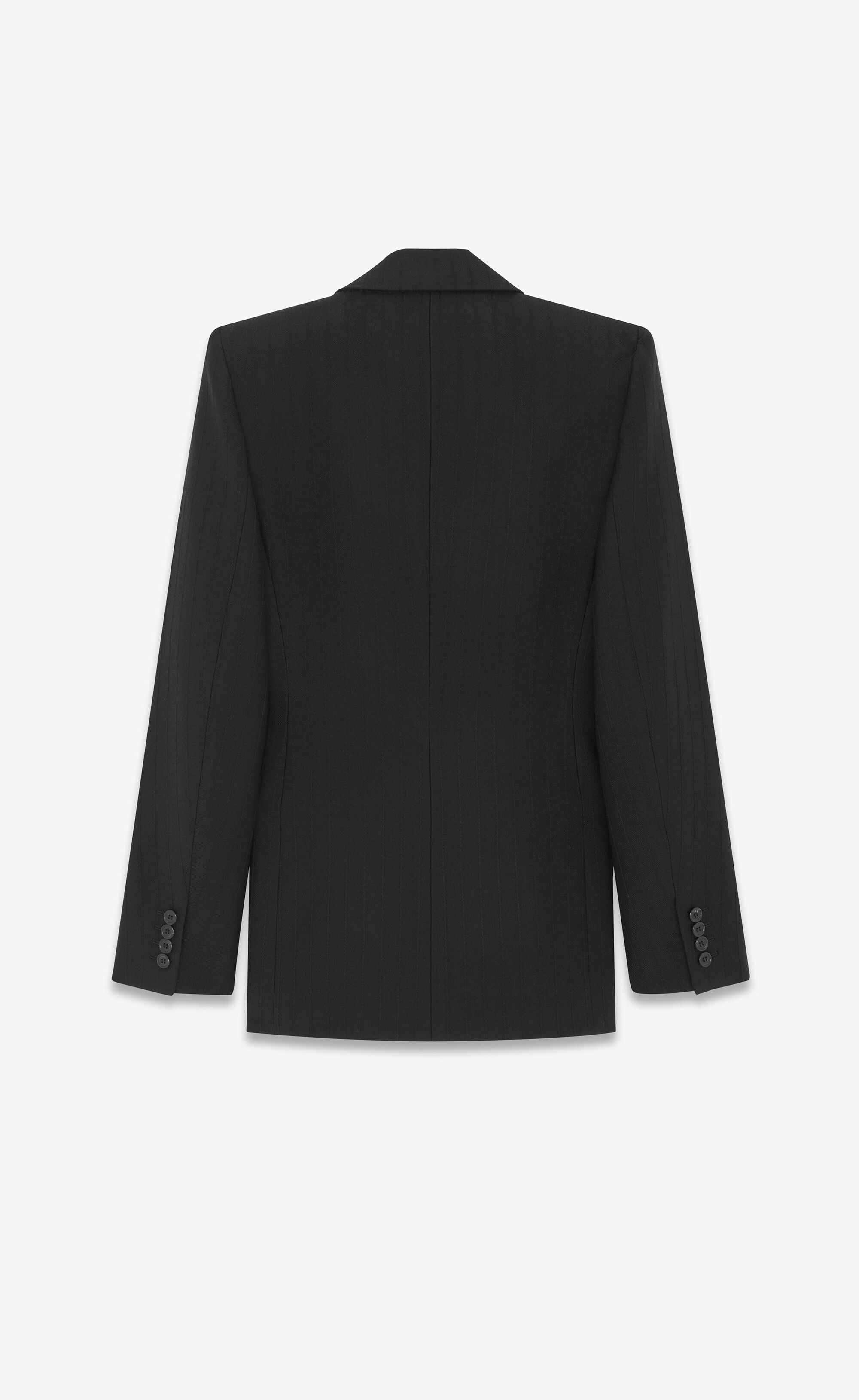 Saint Laurent Paris Striped wool gabardine Jacket Size US L / EU 52-54 / 3 - 2 Thumbnail