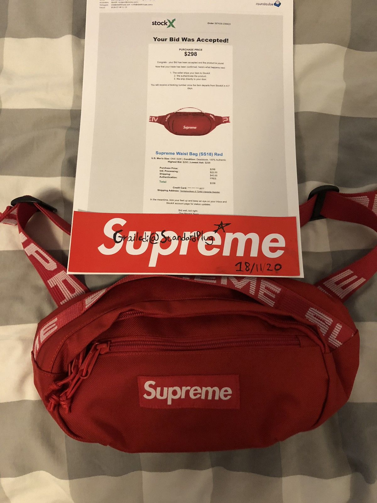 Supreme Red Waist Bag SS18 Red Grailed